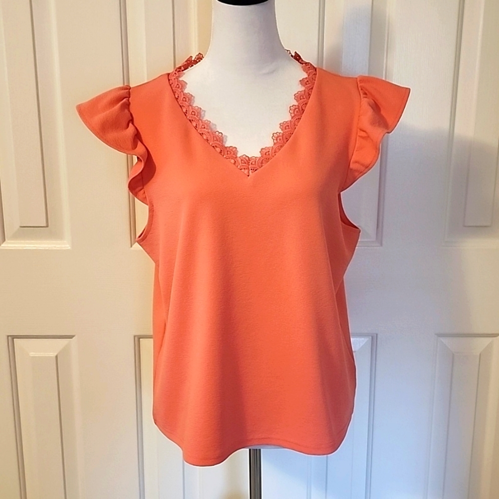 Lace Ruffle Sleeve 👚